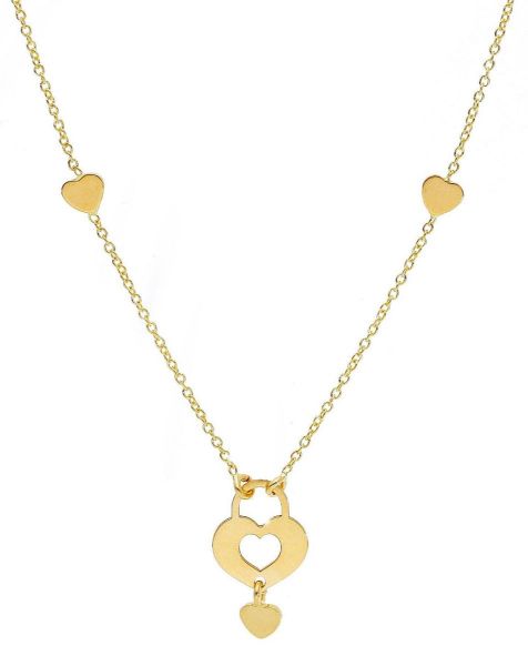 Imagen de Chocker Corazón oro amarillo 18k | 42 cm 