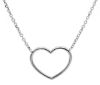 Immagine di Chocker Cuore da donna oro bianco 18k | 42 cm 