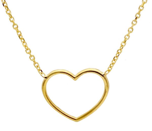 Picture of Heart women's Chocker | 18k yellow gold | 42 cm