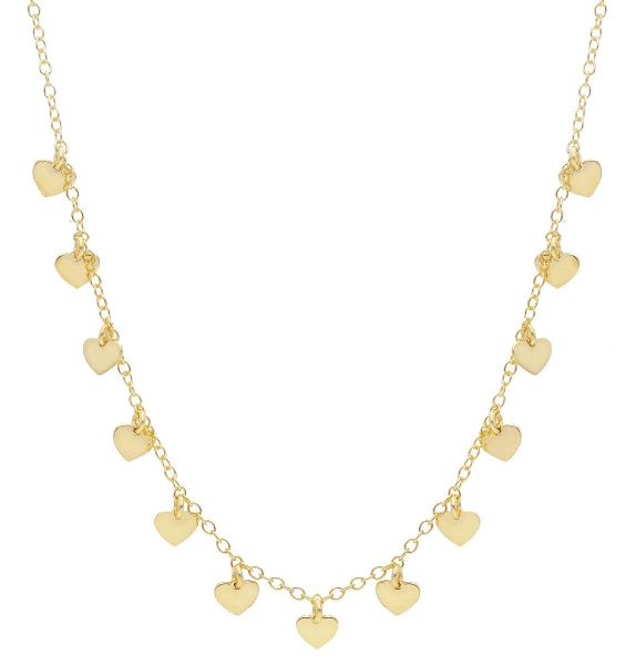 Immagine di Chocker Cuori oro giallo 9k | 40+5 cm 