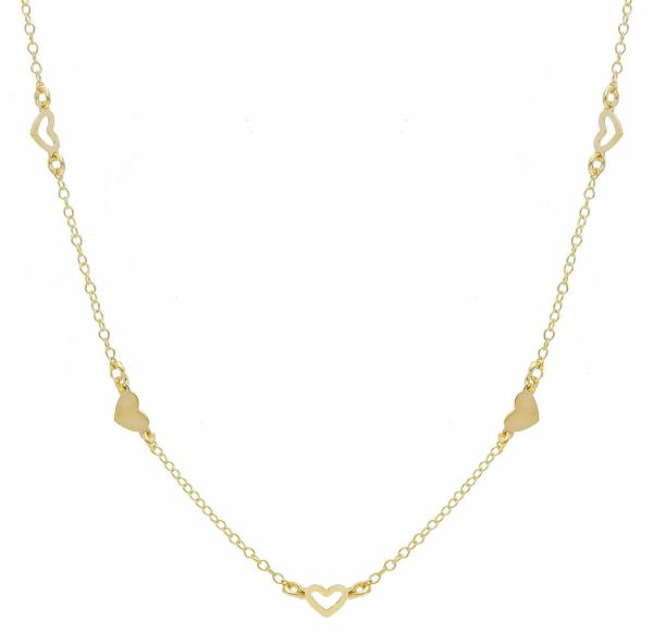 Immagine di Chocker Cuori oro giallo 9k | 40+5 cm 