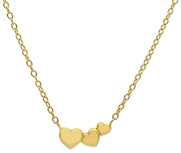 Imagen de Chocker Corazones oro amarillo macizo 18k | 42 cm 