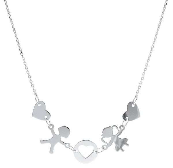 Picture of Hearts & Kids Newborn Baby Chocker | 18k white gold | 42 cm