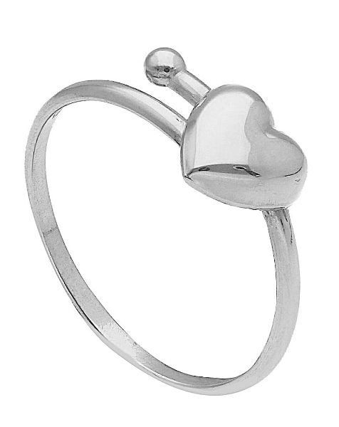 Immagine di Anellino ragazza Cuore oro bianco 18k