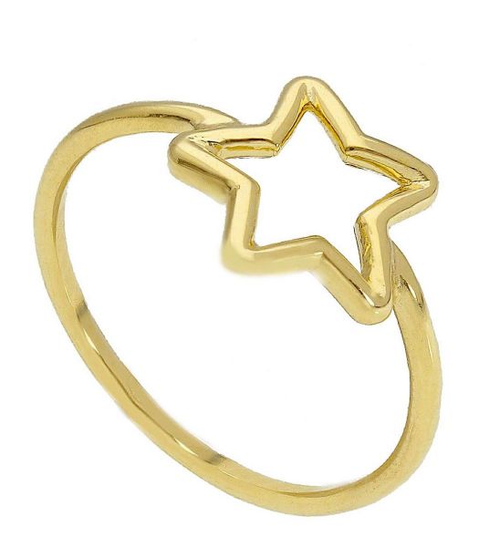 Picture of 18k yellow gold wire Star Ring