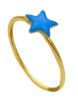 Immagine di Anello ragazza Stella oro giallo 18k e smalto blu