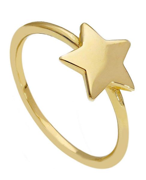 Immagine di Anello ragazza Stella oro massiccio giallo 18k