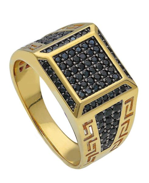 Picture of 18k yellow gold men's Chevalier Ring