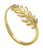 Imagen de Anillo banda sutil Laurel oro amarillo macizo 18k