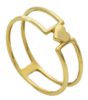 Immagine di Anello Fedina uomo donna Cuore oro massiccio giallo 18k
