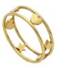 Immagine di Anello Fedina uomo donna Cuori oro massiccio giallo 18k