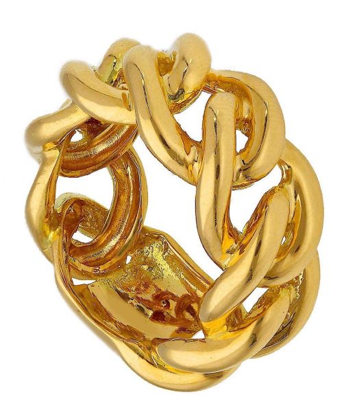 Immagine di Anello uomo donna maglia Grumetta oro giallo 18k