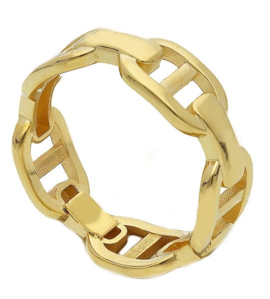 Immagine di Anello uomo donna Traversino oro giallo 18k