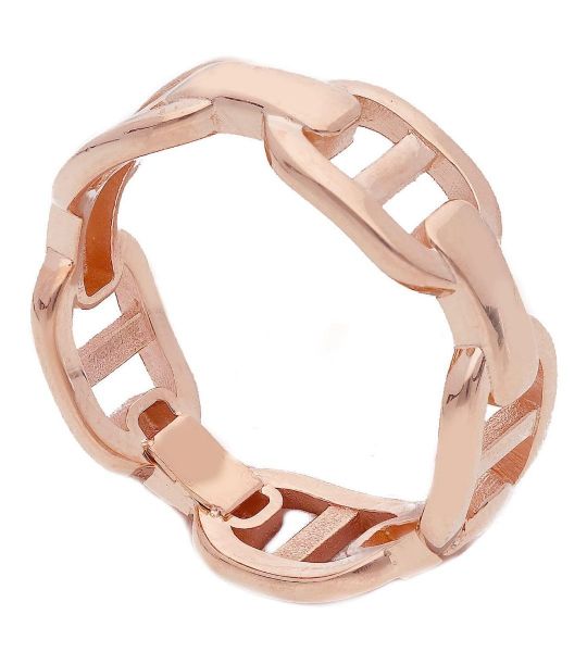Immagine di Anello uomo donna Traversino oro rosa 18k