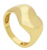 Picture of 9k yellow gold large Heart Chevalier Ring
