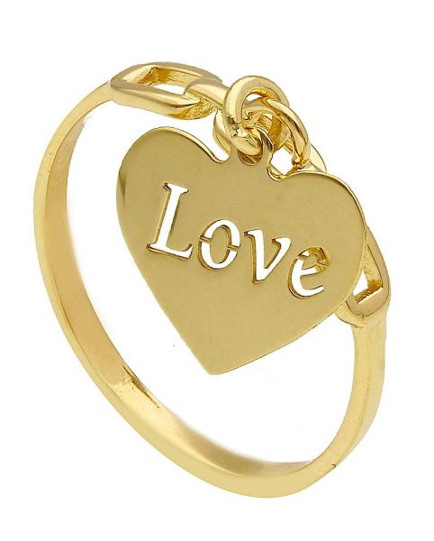 Imagen de Anillo Corazón "Love" oro amarillo macizo 18k