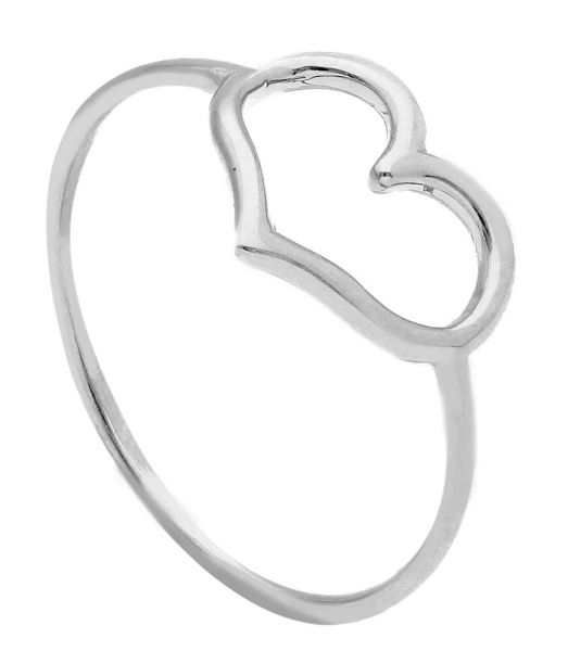 Imagen de Anillo Corazón de hilo oro blanco 18k 
