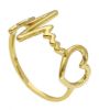 Immagine di Anello Cuore a filo oro giallo 18k