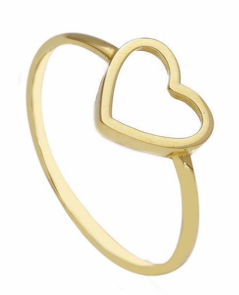 Imagen de Anillo Corazón de hilo oro amarillo 9k