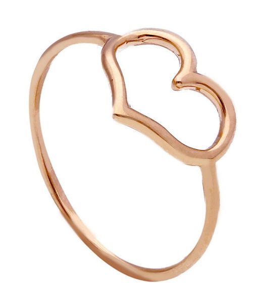 Picture of 18k rose gold wire Heart Ring