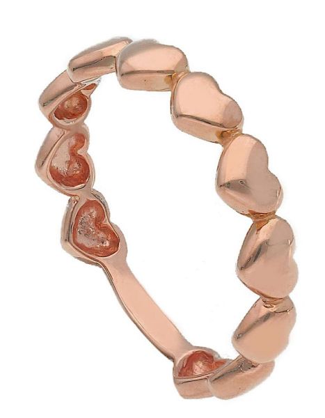 Imagen de Anillo Corazones oro rosa macizo 18k