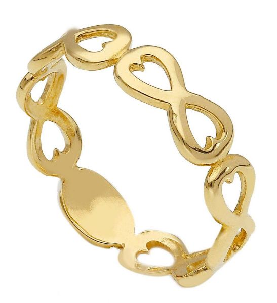Picture of 18k yellow gold all-round Infinity symbols Ring