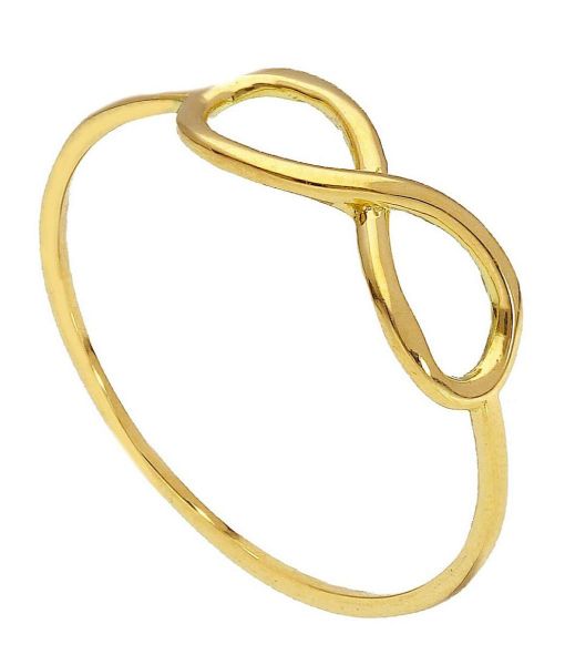 Immagine di Anello simbolo Infinito oro giallo 18k