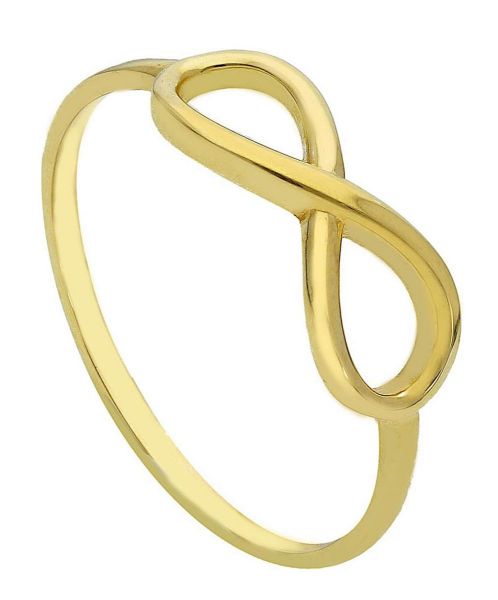 Picture of 9k yellow gold Infinity symbol Ring