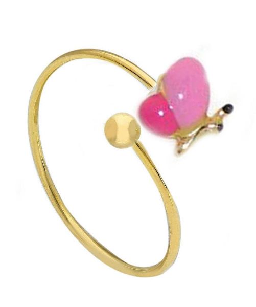 Imagen de Anillo Mariposa oro amarillo 18k y esmalte