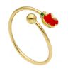 Imagen de Anillo Manzana oro amarillo 18k y esmalte