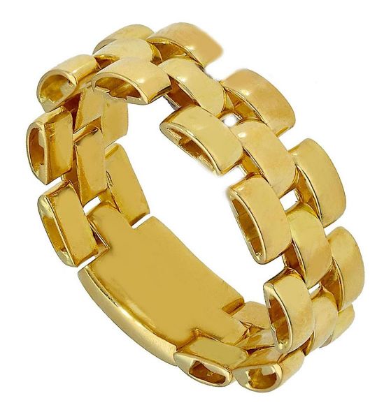Immagine di Anello maglia Cartier Panthère oro giallo 18k