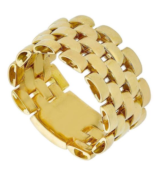 Imagen de Anillo malla Cartier Panthère oro amarillo 18k