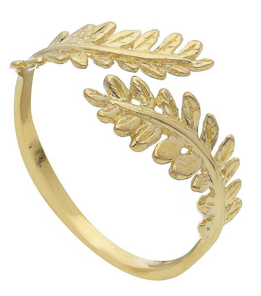 Picture of Solid 18k yellow gold Fern contrarié Ring