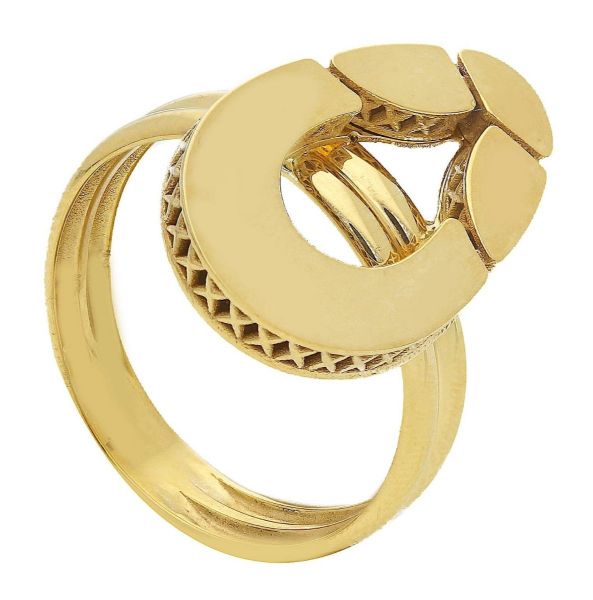 Picture of 18k yellow gold fancy Drop Ring