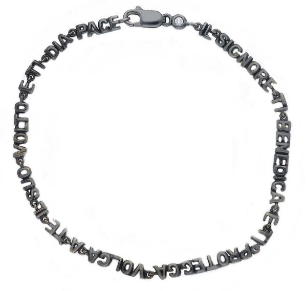 Imagen de Pulsera Oración: "Il Signore ti benedica e ti protegga" oro bruñido 18k