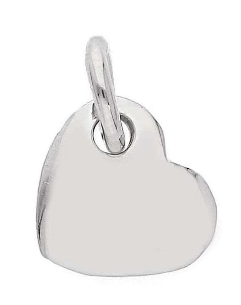 Immagine di Ciondolo Cuore mini oro massiccio bianco 18k
