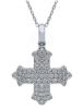 Picture of Pave diamond Celtic Cross Pendant | 18k white gold
