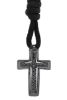 Imagen de Cruz de diamantes black oro negro 18k y cordón para hombre