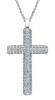Imagen de Cruz grande de pavè de brillantes oro blanco 18k