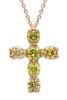 Immagine di Collana Croce di brillanti oro rosa 18k | 42 cm