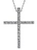 Imagen de Collar de oro blanco 18k con Cruz de brillantes | 42 cm