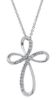 Imagen de Collar de oro blanco 18k con Cruz de brillantes | 42 cm