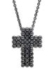 Imagen de Collar Cruz de diamantes black oro bruñido 18k | 42 cm