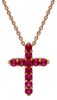Immagine di Collana Croce oro rosa 18k | 42 cm