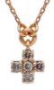 Picture of Brown Diamond Cross Necklace | 18k rose gold | 42 cm