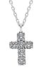 Immagine di Collana Croce di brillanti oro bianco 18k | 42 cm