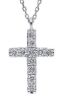 Imagen de Collar de oro blanco 18k con Cruz de brillantes | 42 cm