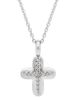 Immagine di Collana Croce di brillanti oro bianco 18k | 39+3 cm