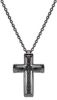 Immagine di Collana uomo Croce di diamanti black oro nero 18k | 39+3 cm