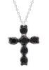 Imagen de Collar Cruz de brillantes black oro blanco 18k | 42 cm